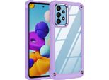 Custodia Samsung A52, Custodia Ibrida Trasparente In Pc Tpu, Paraurti E Antiurto Per Samsung Galaxy A52 5G/A52 4G/A52S 5G Viola
