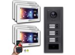 Videocitofono Ip Goliath: 7 Pollici 6 Case Famiglia, Rfid, Antracite : 7 Pollici Bianco : Scatola Da Incasso Colore Monitor: 7 Pollici Bianco Montaggio: Scatola Da Incasso