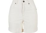 Urban Classics - Pantaloncini Da Donna In Denim Biologico Elasticizzato A 5 Tasche Offwhite Raw - 29