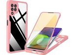 Custodia Samsung Galaxy A22 4G, Protezione Completa A 360° Con Protezione Del Display Incorporata Per Samsung A22 4G Rosa