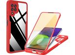 Custodia Samsung Galaxy A22 4G, Protezione Completa A 360° Con Protezione Del Display Integrata Per Samsung A22 4G Rosso