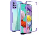 Samsung Galaxy A51 4G Custodia, Protezione Completa A 360° Con Protezione Del Display Integrata Per Samsung A51 4G Viola