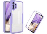 Samsung Galaxy A32 5G Custodia Protettiva, Protezione Dello Schermo Incorporata Custodia Per Cellulare Con Protezione Completa A 360 Gradi Per Samsung A32 5G Viola