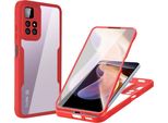 Xiaomi Poco M4 Pro 5G Case, Protezione Completa A 360° Con Protezione Del Display Integrata Per Xiaomi Poco M4 Pro 5G Rosso