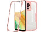 Samsung Galaxy A73 5G Custodia, Protezione Completa A 360° Con Protezione Del Display Integrata Per Samsung A73 5G Rosa