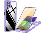 Samsung Galaxy A22 4G Custodia Protettiva, Protezione Dello Schermo Incorporata Custodia Per Telefono Cellulare Con Protezione Completa A 360 Gradi Per Samsung A22 4G Viola