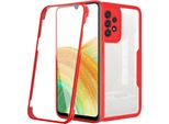 Samsung Galaxy A53 5G Custodia Protettiva, Built-In Screen Protector 360 Gradi Protezione Completa Custodia Del Telefono Cellulare Per Samsung A53 5G Red