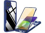 Samsung Galaxy A22 4G Custodia, Protezione Completa A 360° Con Protezione Del Display Integrata Per Samsung A22 4G Blu