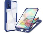 Samsung Galaxy A71 4G Custodia Protettiva, Protezione Dello Schermo Incorporata Custodia Per Cellulare Con Protezione Completa A 360 Gradi Per Samsung A71 4G Blu