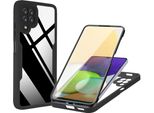 Custodia Samsung Galaxy A22 4G, Protezione Completa A 360° Con Protezione Del Display Integrata Per Samsung A22 4G Nero