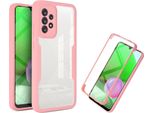 Samsung Galaxy A52 5G/4G Custodia Protettiva, Protezione Dello Schermo Incorporata A 360 Gradi Custodia Per Cellulare Con Protezione Completa Per Samsung A52 5G/4G Rosa