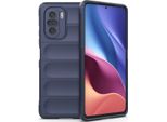 Xiaomi Poco F3 Custodia, Morbido Tpu Silicone Antiurto Antiscivolo Custodia Protettiva Per Xiaomi Poco F3 Blu Scuro