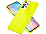 Chiaro Caso Di Silicone Al Neon Per Samsung Galaxy A53, Telefono Cellulare Copertura Protezione Tpu Caso Giallo