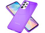 Chiaro Caso Di Silicone Al Neon Per Samsung Galaxy A53, Telefono Cellulare Copertura Protezione Tpu Caso Viola