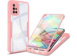 Samsung Galaxy A71 4G Custodia Protettiva, Protezione Dello Schermo Incorporata Custodia Per Cellulare Con Protezione Completa A 360 Gradi Per Samsung A71 4G Rosa