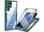 Custodia Samsung Galaxy S22 Ultra 5G, Protezione Completa A 360° Con Protezione Del Display Integrata Per Samsung S22 Ultra 5G Verde