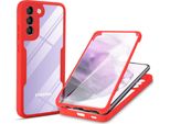 Samsung Galaxy S21 Fe 5G Custodia Protettiva, Protezione Dello Schermo Incorporata Custodia Per Cellulare Con Protezione Completa A 360 Gradi Per Samsung S21 Fe 5G Rosso