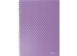 Esselte Wiro Cartoncino Maniche Colore Breeze A 5 Taccuino A Scacchi Viola Viola Taglia Unica