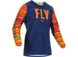 Maglia Da Motocross Fly Racing Kinetic Wave, Dunkelblau/Arancio, M