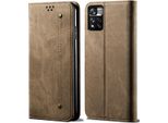 Custodia Redmi Note 11, Custodia A Portafoglio In Pelle Con Chiusura Magnetica E Supporto Per Xiaomi Redmi Note 11 Khaki