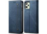 Custodia Realme C35, Custodia In Pelle Con Portafoglio Flip Bookstyle E Supporto Per Oppo Realme C35 Blu