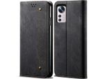 Custodia Xiaomi 12 Pro, Custodia In Pelle A Portafoglio Con Chiusura Magnetica E Supporto Per Xiaomi 12 Pro Nero