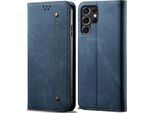 Custodia Galaxy S22 Ultra 5G, Custodia A Portafoglio In Pelle Con Chiusura Magnetica E Supporto Per Samsung Galaxy S22 Ultra 5G Blu