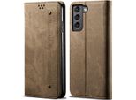 Custodia Galaxy S22+ 5G, Custodia A Portafoglio In Pelle Con Chiusura Magnetica E Supporto Per Samsung Galaxy S22 Plus 5G Khaki