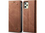 Custodia Realme C35, Custodia In Pelle Con Portafoglio Flip Bookstyle E Supporto Per Oppo Realme C35 Marrone