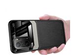 Custodia Per Redmi K40, Paraurti Ibrido In Tpu, Antiscivolo, Custodia In Pelle Con Texture Litchi E Protezione In Vetro Per Xiaomi Redmi K40 / K40 Pro Nero