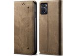 Custodia Realme 9I, Custodia A Portafoglio In Pelle Con Chiusura Magnetica E Supporto Per Oppo Realme 9I Khaki