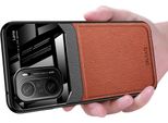 Custodia Redmi K40, Tpu Antiurto Antiscivolo In Pelle Vetro Len Custodia Protettiva Ibrida Per Xiaomi Redmi K40 / K40 Pro Brown
