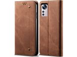 Custodia Xiaomi 12 Pro, Custodia A Portafoglio In Pelle Con Chiusura Magnetica E Supporto Per Xiaomi 12 Pro Marrone