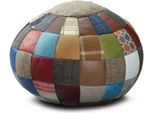 Casa Padrino Luxury Stool Multicolore Ø 55 X H. 30 Cm - Sgabello Rotondo - Poggiapiedi - Mobili Soggiorno