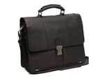 The Chesterfield Brand Pelle Cartella Borsa A Tracolla Con Scomparto Per Laptop Stuttgart Business Bag Black Nero