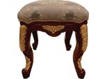 PompööS By Casa Padrino Luxury Baroque Stool Light Blue Pattern / Brown / Gold - Sgabello Barocco PompööS Disegnato Da Harald GlööCkler - Mobili Barocchi PompööSe
