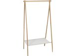 Appendiabiti In Legno Con Ripiano In Tessuto - Circa 155 X 86 X 57 Cm