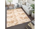 Tappeto A Pelo Corto Soggiorno Camera Da Letto Beige Colorato Moderno Astratto Design Screziato 160 X 230 Cm