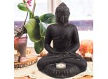 Figura Di Buddha In Meditazione Eyeria, Portacandele 34 X 31 X 25 Cm
