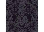 Carta Da Parati In Lana Ornamento Profhome 361663-GU Goffrato Nero Semilucido 5,33 M2