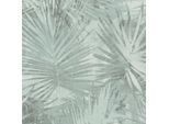 Profhome Carta Da Parati Con Palme 363853-GU Goffrata Opaca Blu Verde 5,33 M2