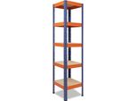 Shelfplaza Pro 200X50X50 Cm Scaffale Pesante In Blu Arancione Con 5 Ripiani E 200 Kg Di Portata Per Ripiano
