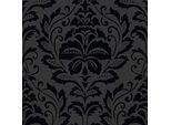 Carta Da Parati In Lana Ornamento Profhome 255426-GU Leggermente Goffrata Nero 5,33 M2