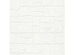 Profhome 204042-GU Carta Da Parati In Similpietra, Bianco Opaco Leggermente Goffrato 5,33 M2