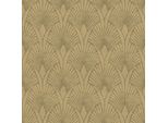 Carta Da Parati In Lana Ornamentale Profhome 374272-GU Leggermente Goffrata Opaca Beige Dorato Marrone 5,33 M2