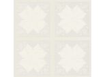 Carta Da Parati In Lana Ornamentale Profhome 378451-GU Leggermente Goffrata Bianco Grigio Opaco 5,33 M2