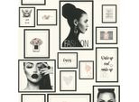 Carta Da Parati Collage Di Lana Profhome 369181-GU Leggermente Goffrata Opaca Nero Bianco Grigio Rosa 5,33 M2