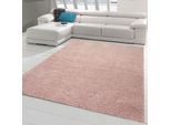 Tappeto In Vaporoso Shaggy Rosa Dimensioni - 160 X 230 Cm