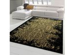 Tappeto Moderno Di Design In Oro Nero Dimensioni - 120 X 170 Cm