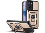 Custodia Realme C35 Con Anello, Supporto, Protezione Fotocamera, Paraurti In Tpu, Custodia In Silicone Per Oppo Realme C35 Oro